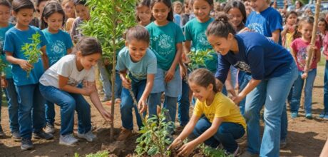 Como os projetos governamentais em creches incentivam a educação ambiental na infância