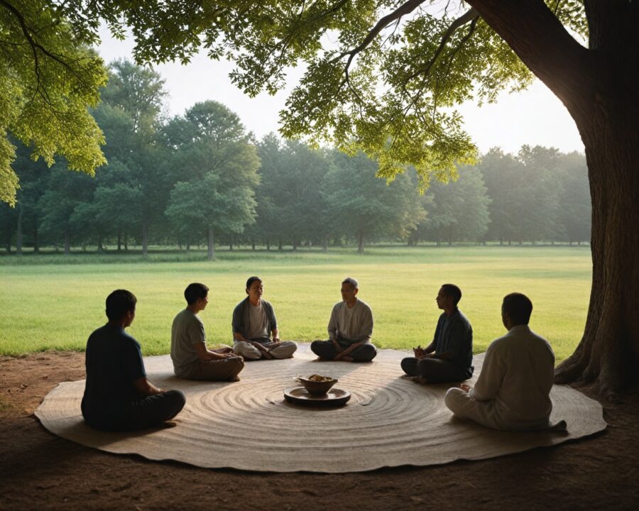 Como a meditação e espiritualidade recebem apoio do governo em comunidades rurais